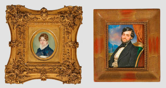 Zwei deutsche Porträtminiaturen - Foto 1 Zwei deutsche Porträtminiaturen - Foto 1