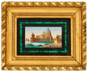 Mikromosaik-Bildplatte als Grand-Tour Souvenir