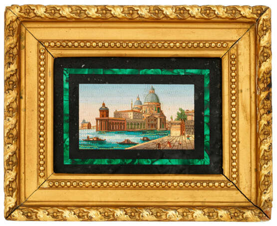 Mikromosaik-Bildplatte als Grand-Tour Souvenir - Foto 1 Mikromosaik-Bildplatte als Grand-Tour Souvenir - Foto 1