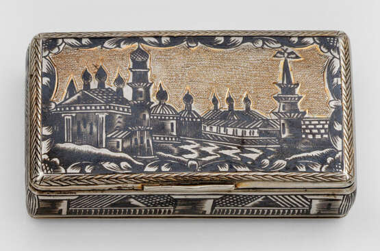 Russische Tabatiere mit Klosteransicht - photo 1 Russische Tabatiere mit Klosteransicht - photo 1
