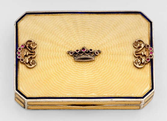 Emaildose mit Krone - photo 1 Emaildose mit Krone - photo 1