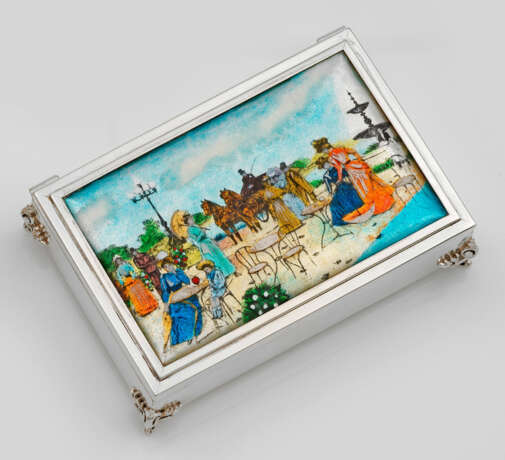 Schmuckschatulle mit Emailmalerei - photo 1