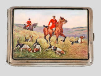 Jagdliches Zigarettenetui