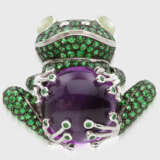 Dekorative Frosch-Brosche mit Amethyst - Foto 1