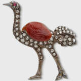 Belle Epoque Straußen-Brosche - Foto 1