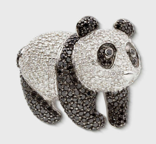 Charmante Diamant-Panda-Brosche - Foto 1