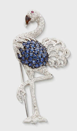 Elegante Flamingo-Brosche - Foto 1