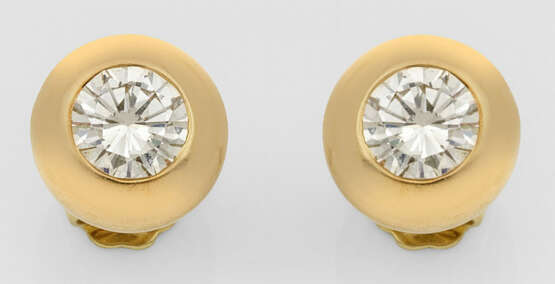 Paar klassische Brillant-Ohrringe - Foto 1
