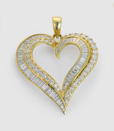 Charmanter Diamant-Herz-Anhänger - Foto 1