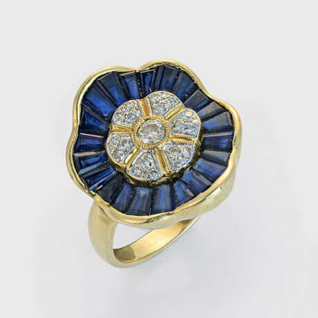 Saphir-Diamant-Ring - Foto 1