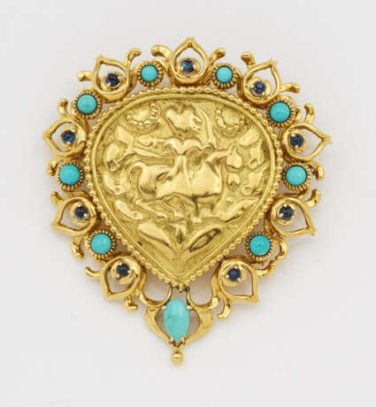 Türkis-Saphir-Brosche von Van Cleef & Arpels, 1960er Jahre - фото 1