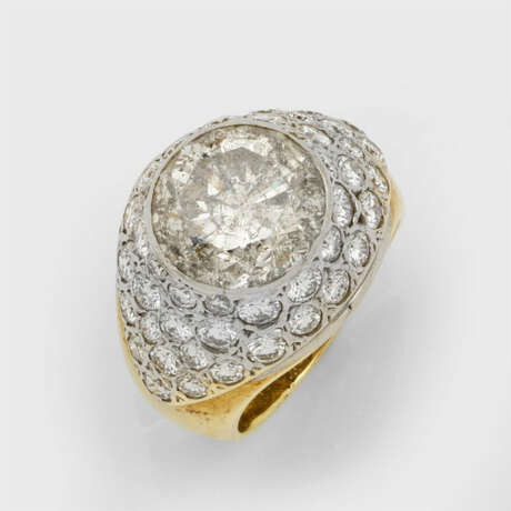 Cocktail-Ring mit Brillantsolitär - Foto 1