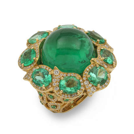 Glamouröser brasilianischer-kolumbianischer Smaragdring - Foto 1