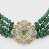 Repräsentatives Collier de Chien mit Smaragden - photo 1