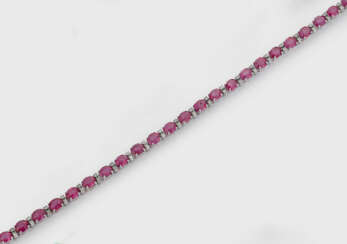Klassisches Rubin-Diamant-Armband