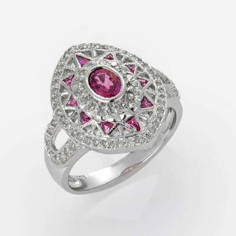 Rubin-Diamantring in Ajour - Foto 1