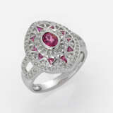 Rubin-Diamantring in Ajour - Foto 1