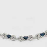 Klassisches Saphir-Brillant-Collier - Foto 1