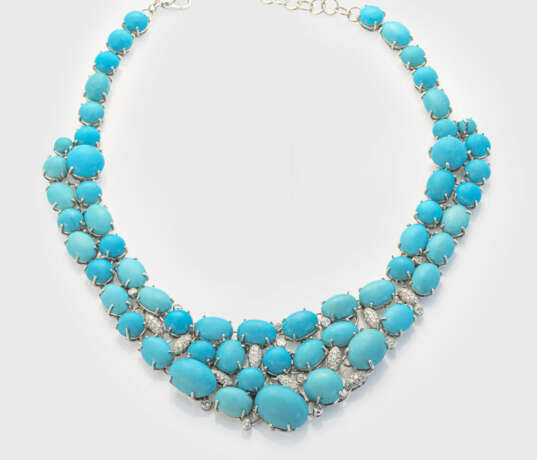 Glamouröses Türkis-Diamant-Collier - photo 1
