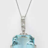 Großer Jugendstil Aquamarin-Diamant-Anhänger - photo 1