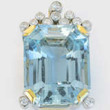 Großer Aquamarin-Brillant-Anhänger - фото 1