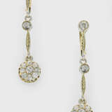 Paar Jugendstil-Diamant-Ohrgehänge - фото 1