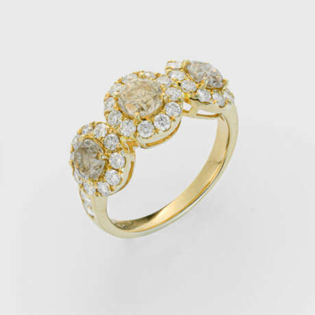 Eleganter Fancy-Diamantring - фото 1