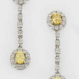 Paar Fancy Diamant-Ohrgehänge - фото 1