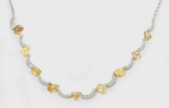Feines Fancy Diamant-Collier - Foto 1