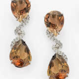 Paar Ohrgehänge mit "Kaiser-Imperial"-Topasen - фото 1