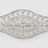 Feine Jugendstil Diamant-Brosche in Ajour - photo 1