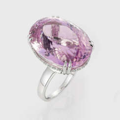 Glamouröser Kunzit-Brillantring