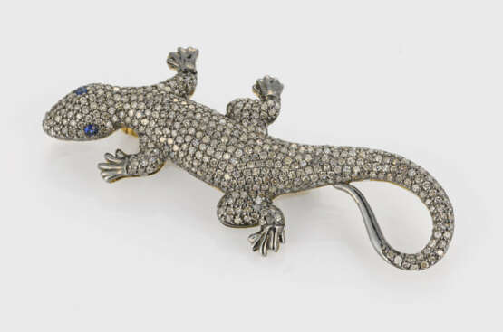Dekorative Echsen-Brosche mit Diamanten - фото 1 Dekorative Echsen-Brosche mit Diamanten - фото 1