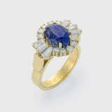 Prachtvoller Ceylon-Saphir-Diamantring - photo 1