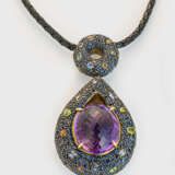 Extravaganter Amethyst-Anhänger mit Turmalinen - Foto 1
