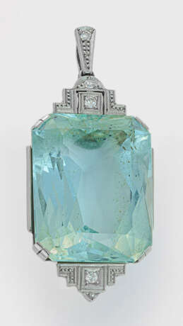 Art Déco Aquamarin-Anhänger - фото 1 Art Déco Aquamarin-Anhänger - фото 1