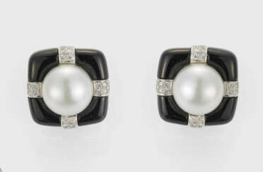 Paar repräsentative Südsee-Perl-Ohrclips