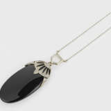 Art Déco-Collier mit Onyx und Diamanten - photo 1