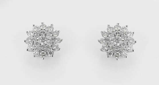 Paar elegante Cocktail-Diamantohrringe - photo 1