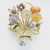 Charmante "Blütenkorb"-Brosche - photo 1