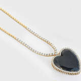 Glamouröser schwarzer Diamantanhänger an Brillant-Collier - photo 1