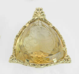 Großer extravaganter Citrin-Anhänger