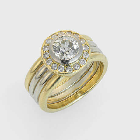 Klassischer Diamantsolitär-Bandring - photo 1