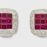 Paar elegante Rubin-Ohrringe - photo 1