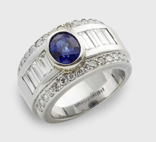 Hochfeiner Ceylon-Saphir-Bandring - Foto 1 Hochfeiner Ceylon-Saphir-Bandring - Foto 1