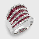 Dekorativer Diamant-Rubin-Ring - Foto 1