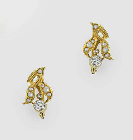 Paar charmante Art Nouveau-Ohrringe - photo 1 Paar charmante Art Nouveau-Ohrringe - photo 1