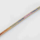Dekoratives "Regenbogen"-Saphir-Riviére-Armband - photo 1
