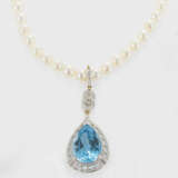 Perlenkette mit prachtvollem Topasanhänger - photo 1