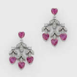 Paar Rubin-Diamant-Chandeliers - фото 1